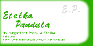 etelka pandula business card